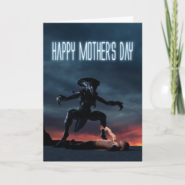 Tarjeta Alien Happy Mother's Day (Anverso)