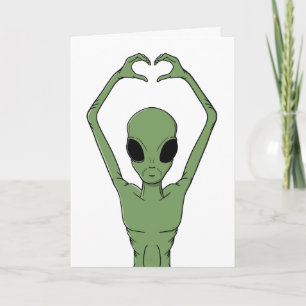 Tarjeta Alien Heart Pose
