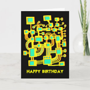 Tarjeta Alien Machine - Cumpleaños