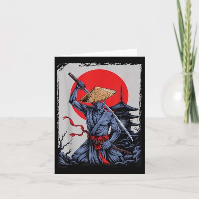 Tarjeta Alien Samurai Ufo Gráfico de la época japonesa Uki (Anverso)