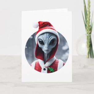 Tarjeta Alien Santa Claus