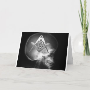 Tarjeta Alien Skull Masonic X-Ray