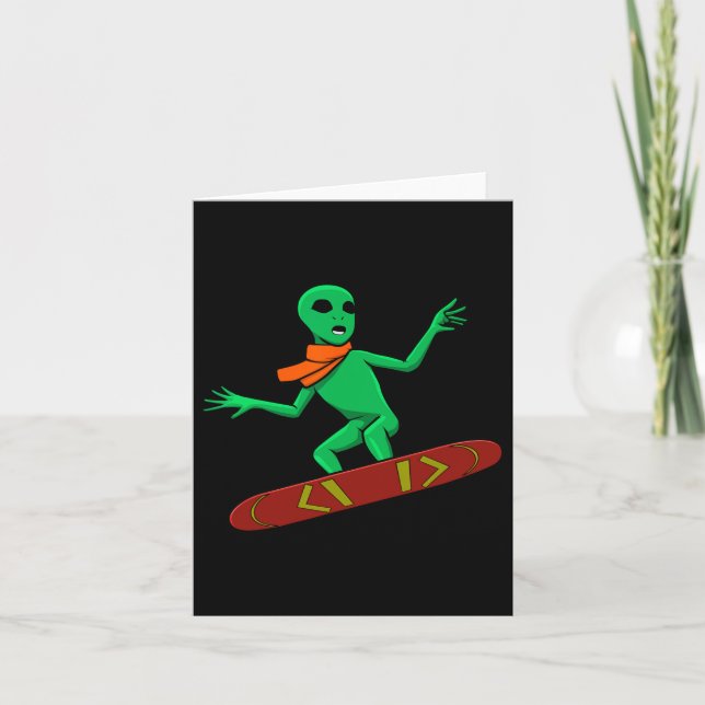 Tarjeta Alien Snowboarding Hob (Anverso)