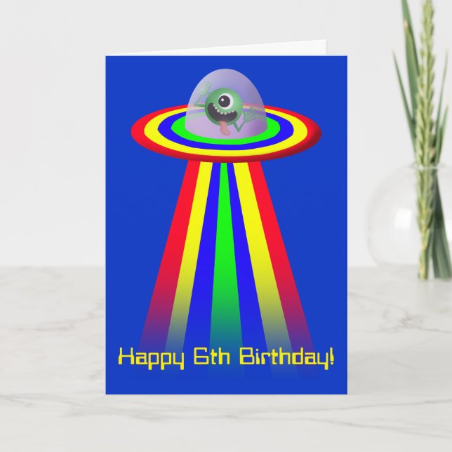 Tarjeta Alien viene a su cumpleaños (Anverso)