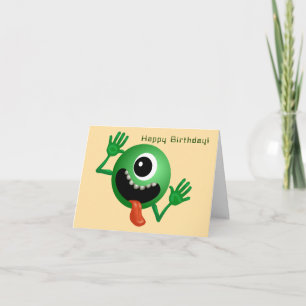 Tarjeta Alien viene a su cumpleaños
