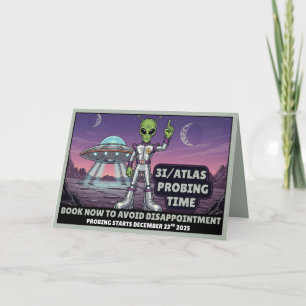 Tarjeta Alienígena Divertido 3I/ATLAS cometa