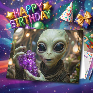 Tarjeta Alienígena Estelar   Deseándote un Cumpleaños de U