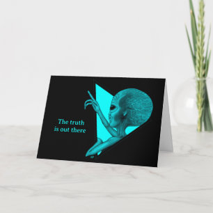 Tarjeta Alienígena Gris, la verdad está ahí fuera