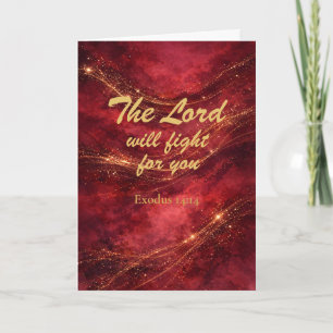 Tarjeta Aliento Cristiano Personalizado Éxodo 14:14