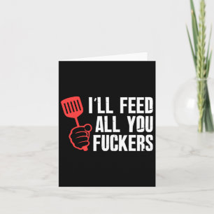 Tarjeta Alimenta a todos tus amigos Gracioso Cocina Bbq Co