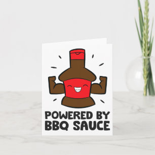 Tarjeta Alimentado Por Bbq Sauce Funny Byrbecue Sauce Love
