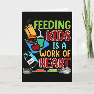 Tarjeta Alimentar a los niños es un trabajo de corazón Señ
