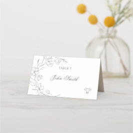 Tarjeta alimenticia de nombre elegante