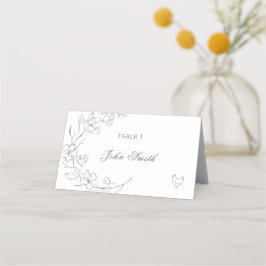 Tarjeta alimenticia de nombre elegante
