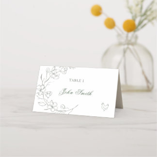 Tarjeta alimenticia de nombre elegante