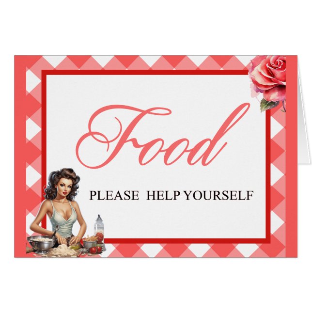 Tarjeta alimenticia para fiesta de Bachelorette Pi (Anverso (Horizontal))