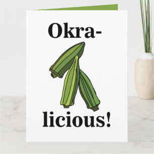 Tarjeta Alimento Saludable Verdura Vegetal Okra
