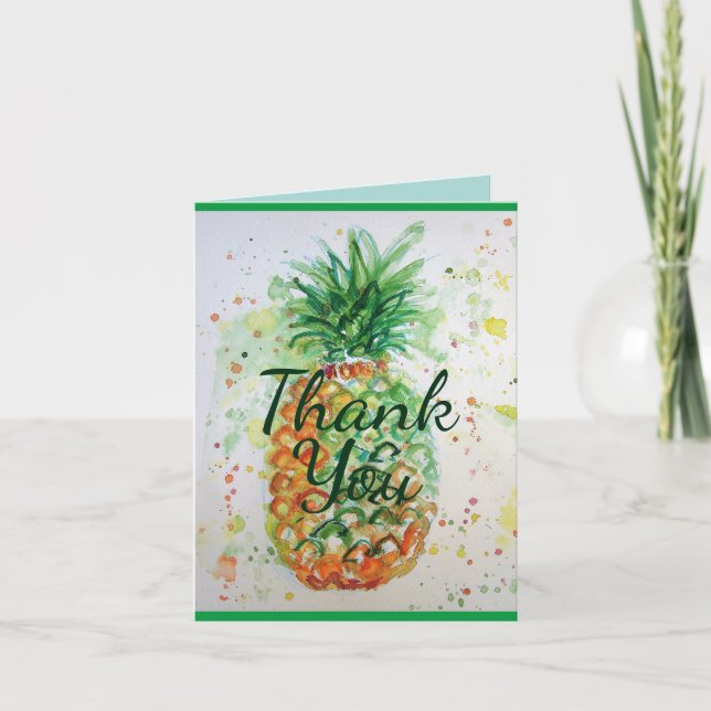 Tarjeta Alimentos de la fruta de la piña Vibes tropicales  (Anverso)