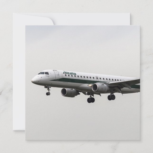 Tarjeta Alitalia Embraer 190 (Anverso)
