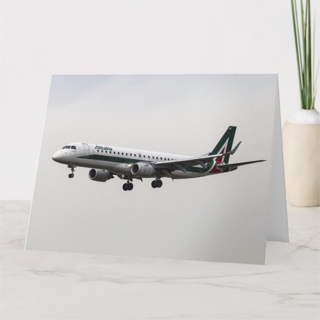 Tarjeta Alitalia Embraer 190 (Anverso)