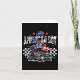 Tarjeta All American Boy 4 Of July Monster Truck Patriot