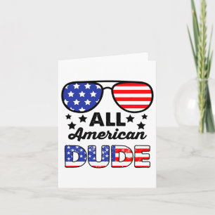 Tarjeta All American Dude 4 De Julio Niños Patrióticos