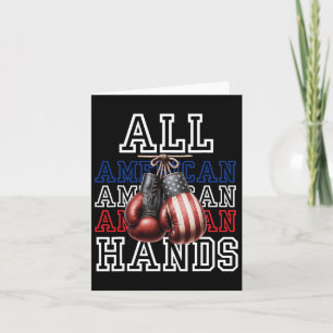 Tarjeta All American Hands Usa Flag Boxing Gantes Tee