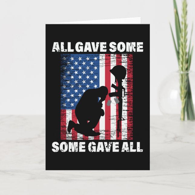Tarjeta All Gave Some , Some Gave All - USA Army (Anverso)
