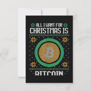 Tarjeta All I Want For Christmas Is Bitcoin BTC
