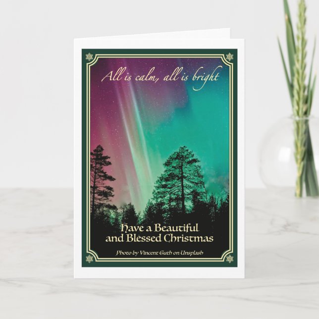 Tarjeta All is calm, all is bright (Anverso)