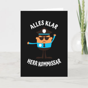 Tarjeta Alles Klar Herr Kommissar luce Polizisten