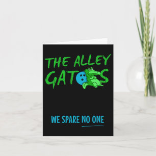 Tarjeta Alley Gator Funny Bowling