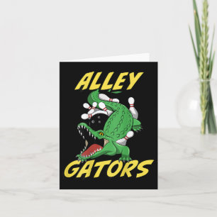 Tarjeta Alley Gators Bowling Team Byckside Print Alligator