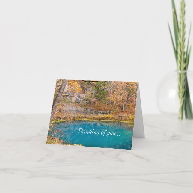 Tarjeta Alleys Blue Spring Thinking Of You Card (Anverso)