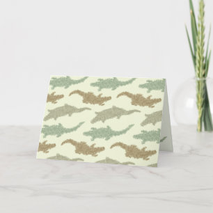 Tarjeta Alligadores de camo Guay - patrón sin fisuras.