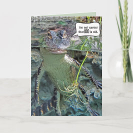 Tarjeta Alligator 100 cumpleaños