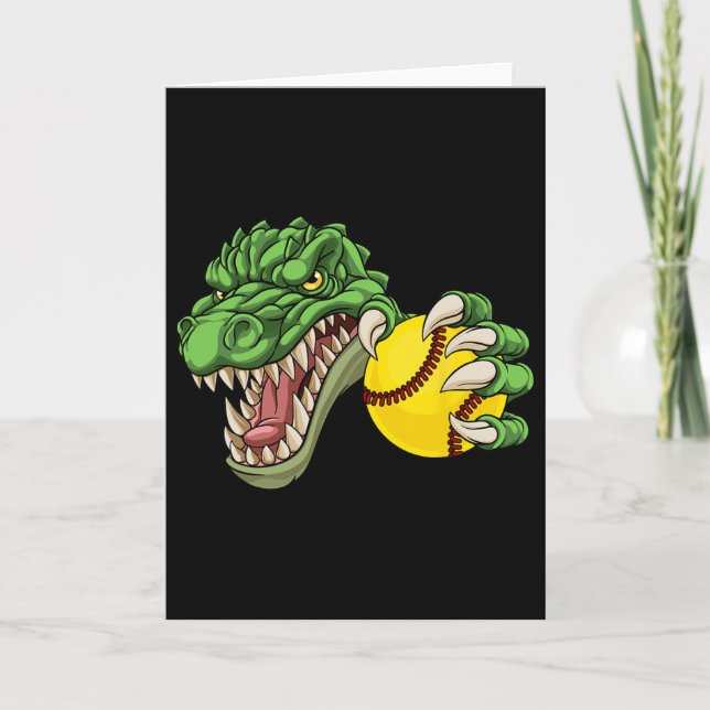 Tarjeta Alligator Crocodile Dinosaur Softll Character  (Anverso)