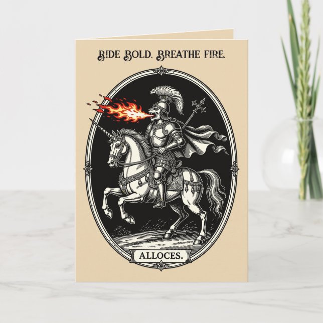 Tarjeta Alloces El Caballero Infernal (Anverso)