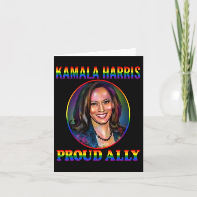 Tarjeta Ally Kamala Harris Nuestro Mont Del Orgullo Gay De (Anverso)