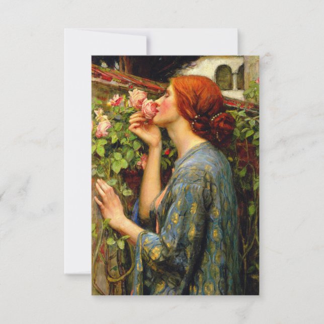 Tarjeta Alma de la rosa John William Waterhouse (Anverso)