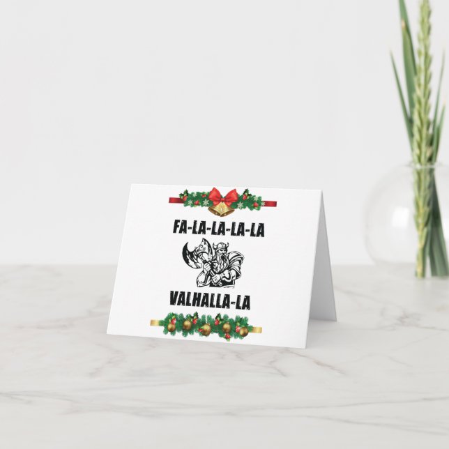 Tarjeta Almohada de Navidad Valhalla (Anverso)