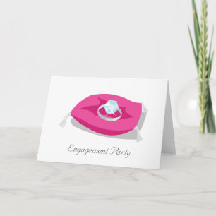 Tarjeta almohada, fiesta de compromiso