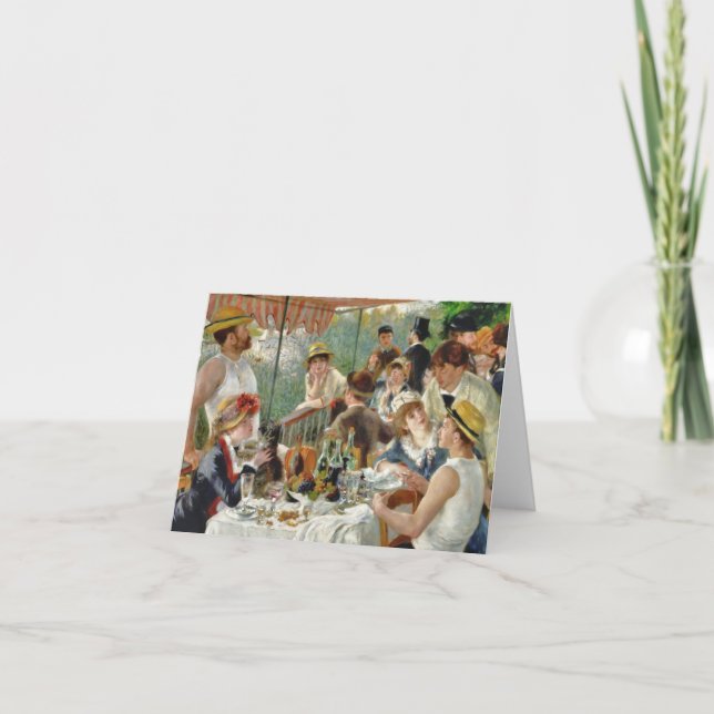 Tarjeta Almuerzo del Renoir de la Vieja Fiesta del Boating (Anverso)