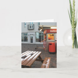 Tarjeta almuerzo gratis gracias notecard