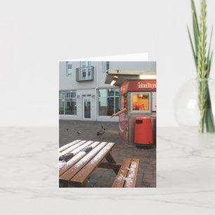 Tarjeta almuerzo gratis gracias notecard