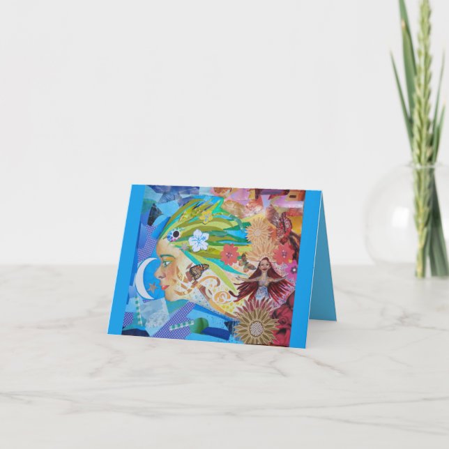 Tarjeta Aloe (collage) (Anverso)