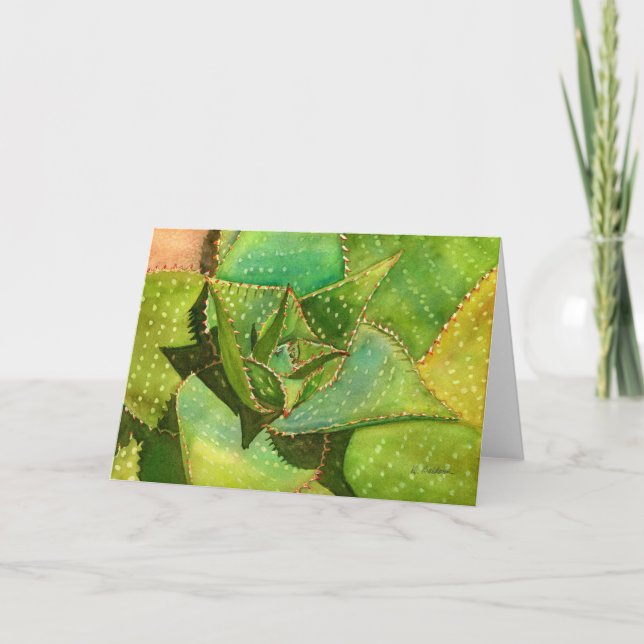 Tarjeta Aloe notecard (Anverso)