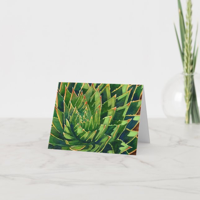 Tarjeta Aloe notecard espiral (Anverso)