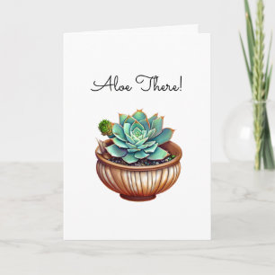 Tarjeta ¡Aloe! Planta acuarela Aloe Vera