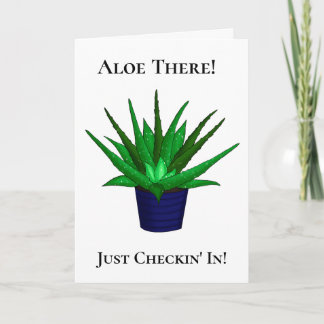 Tarjeta Aloe Vera Pun | Amistad que te echo de menos